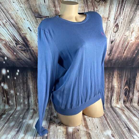 Ralph Lauren Sport Womens Size L?? X Large?? Blue Lightweight Sweater Top - Picture 2 of 9